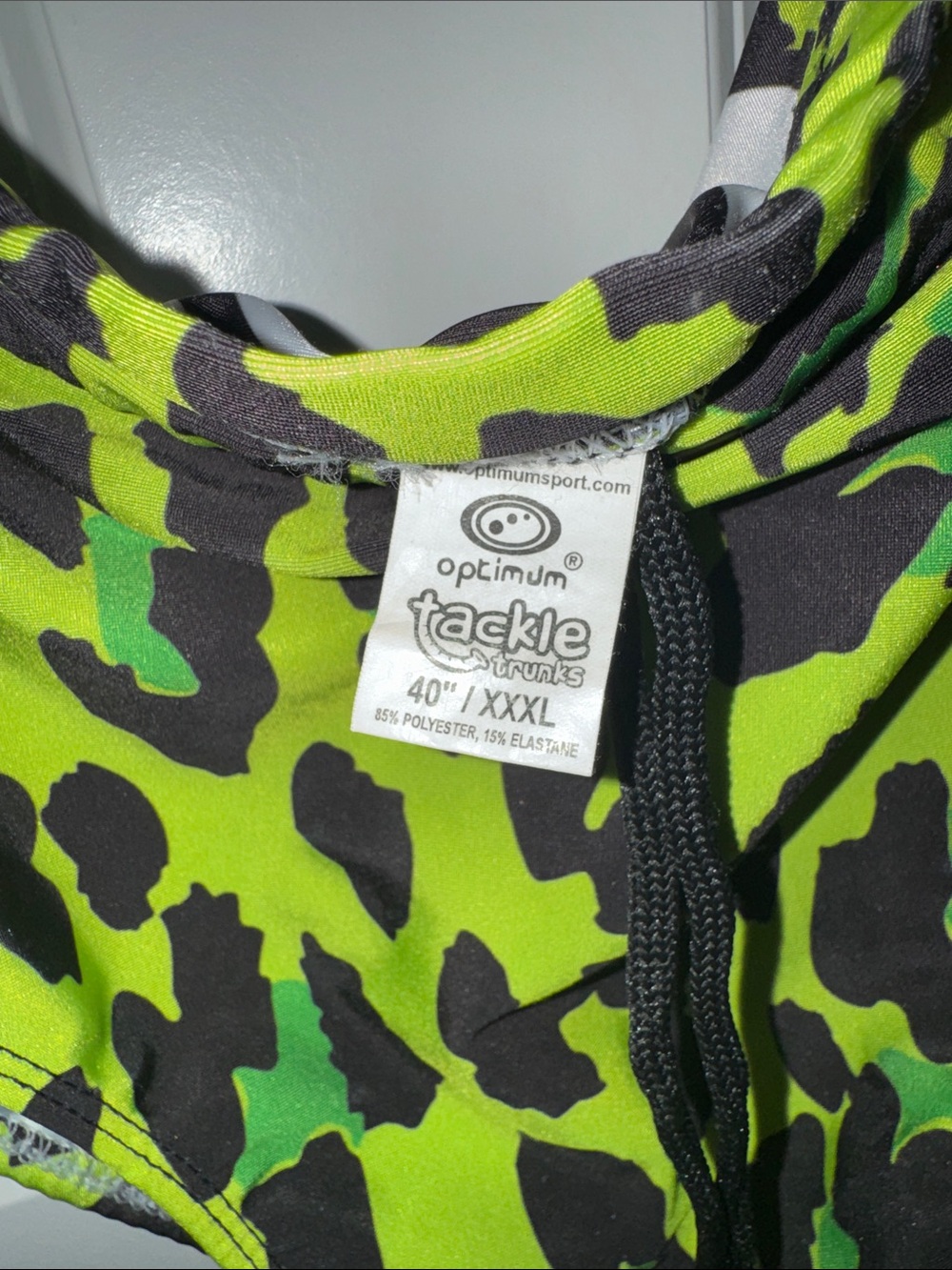 Men’s Performance Swim Briefs - Neon Green Camo by Optimum - Picture 2 of 3